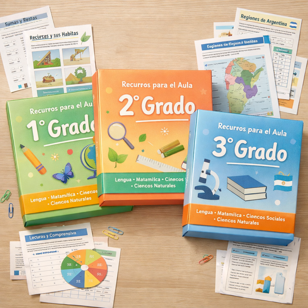 🚀 Primer Ciclo Resuelto (1° a 3°) — Cuadernillos + Actividades Listas para Usar